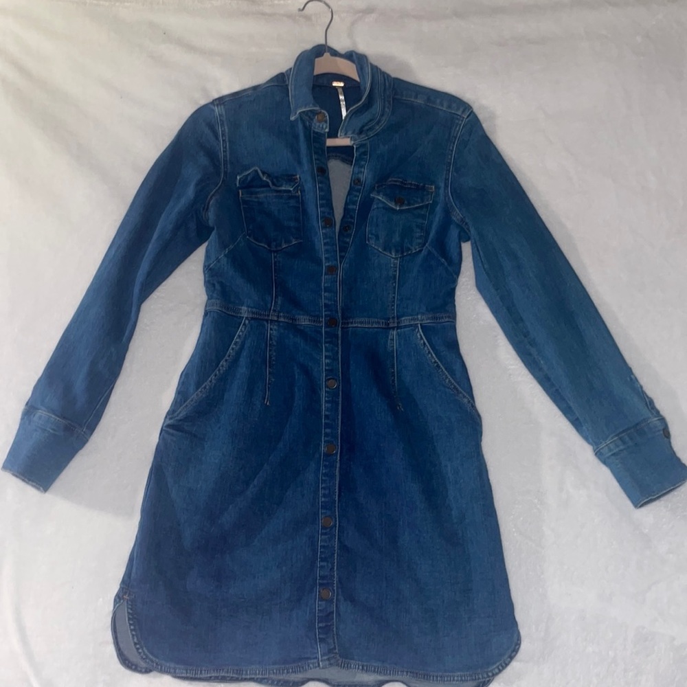 free people denim dress